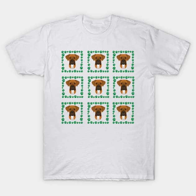 Boxer dog pattern T-Shirt by Maful